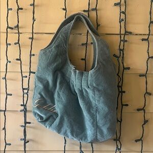 Goldie Blue Quilted Tote Bag